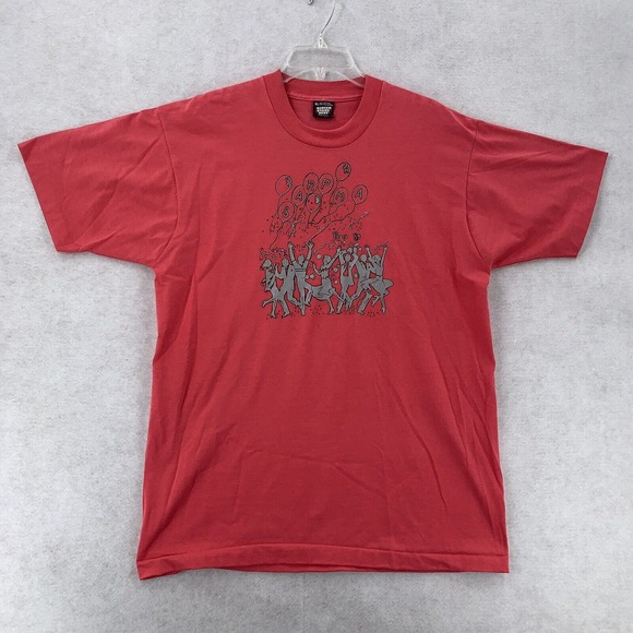 VINTAGE Single Stitch TShirt Texas SARPMA San Antonio History Pink Red XL - Picture 1 of 7